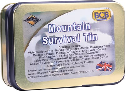 Bushcraft Mountain Survial Kit - 23-delig - voor tocht door de bergen