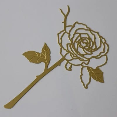 Marque-page Rose Métal Creux Délicat Marque-pages pour Hommes Femmes Adultes Cadeaux Livres Papier Fournitures de Bureau or