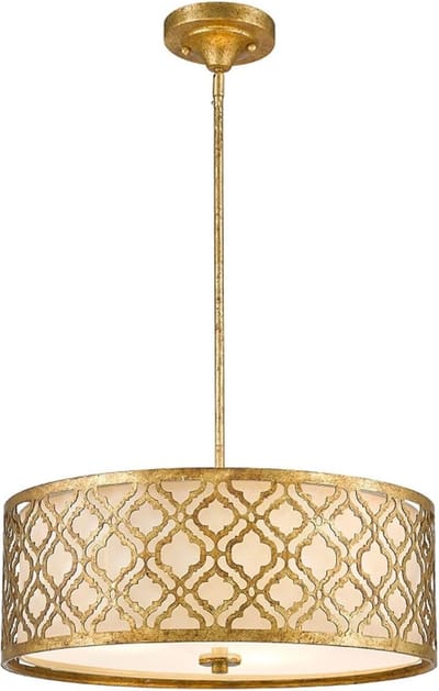 Moderne Hanglamp - Steady Lighting - Metaal - Modern - E27 - L: 53.3cm - Voor Binnen - Woonkamer - Eetkamer - Goud