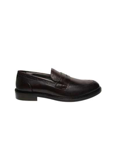 sb10092M1mua0301 Pollini Man Bruin leer