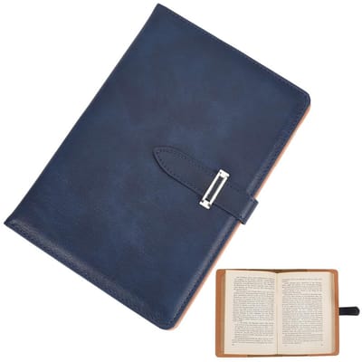 Allecto - Notitieboek Hoes - Waterdicht Leer - Handgemaakte Boekcover - Prussian Blue - Schrijfaccessoire - Notitieboek - Creatieve schrijvers - A