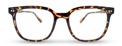 BL Square Leopard - Blauw licht bril - Computerbril - Bruin - Leopard
