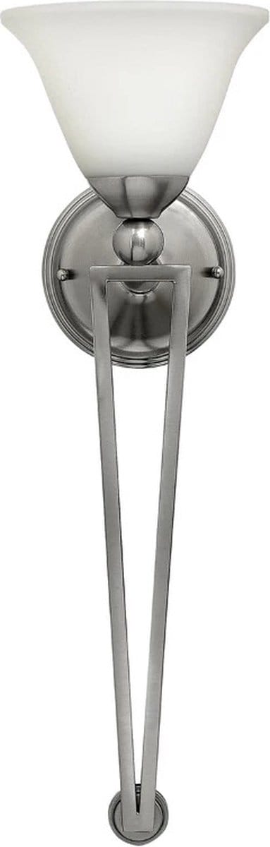 Landelijke Wandlamp - Steady Lighting - Glas - Landelijk - E27 - L: 22.9cm - Voor Binnen - Woonkamer - Eetkamer - Zilver