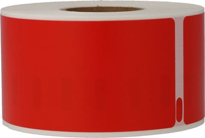 Dappaz - Dymo label 99010 ROOD Compatible - 89 x 28 mm - 260 Etiketten per Rol - Adresetiketten S0722370 - 1 Rol