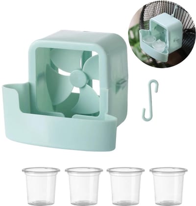 Hangende koelbox voor ventilatoren - Koelelementen voor Statiefventilator, Staande Ventilator - Inclusief 4 ijsbekers - Koelaccessoires - Koelventilator - snelle koeling - Eenvoudige Installatie - Huishoudelijke zomerkoeling - blauw