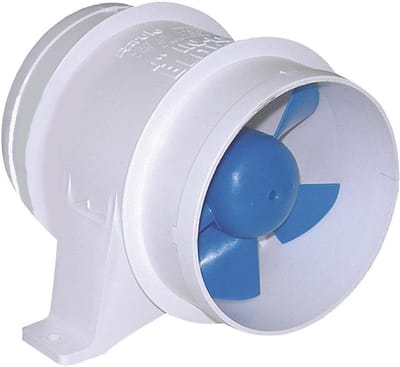 24V Inline Ventilator 235 CFM - Kunststof - 4 Inch Aansluiting - Tuinslangadapter - Roestvrij - Regelbare Luchtcirculatie voor Badkamer, Keuken, Kelder - Efficiënt en Veilig