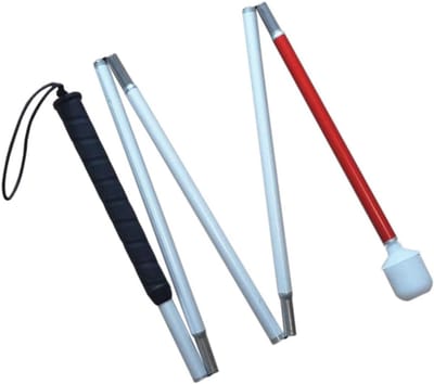 Blinde Gidsstok - Opvouwbare Aluminium Wandelstok voor Slechtziende en Blinde Mensen