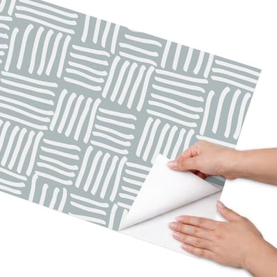 Coloray Meubel Wrap Folie - Grijs Meubelfolie - 50x100 cm - Wrapfolie Keuken Geometrisch patroon - Decoratiefolie - Modern Meubelfolie - Meubel Wrap Folie - Woonkamer decoratie - Achtergronden en patronen