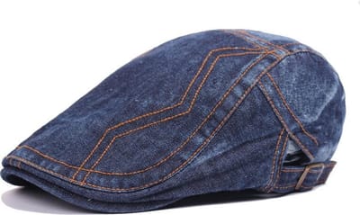 Winkrs - Denim Flatcap - Petje – Blauw – Verstelbare Pasvorm – Stevige Spijkerstof Pet, klak pet, golfpet – Stijlvolle Outdoor & Casual Cap