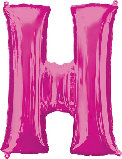 Amscan Folieballon Letter H 66 X 81 Cm Roze