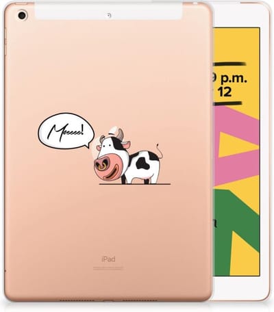 Apple iPad 10.2 | iPad 10.2 (2020) | 10.2 (2021) Tablet Back Cover Cow