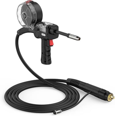 YESWELDER 150A Spool Gun 3M Cable, Aluminum Welding Gun Euro Socket General Fits YESWELDER MIG-185D PRO/MIG-250PRO, FLUX/MIG/Aluminum Welding