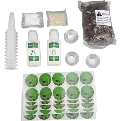 100ML Hydroponische Plantenvoeding Hydroponics Voedingsstoffen Set met Kweeksponzen A B Plantenvoeding 50 Stickers