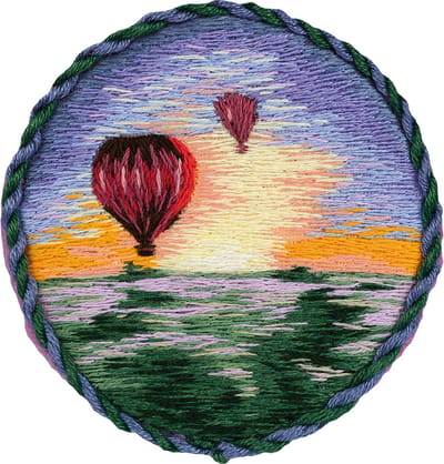 Panna Borduurpakket Luchtballonnen - Satijnsteek voor volwassenen - JK-2185