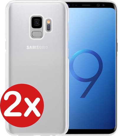 Hoesje - 2 Stuks - Geschikt voor Samsung Galaxy S9 - Sterk & Shockproof - Telefoonhoes - Back Cover - Case Siliconen - Telefoon Hoes - Transparant