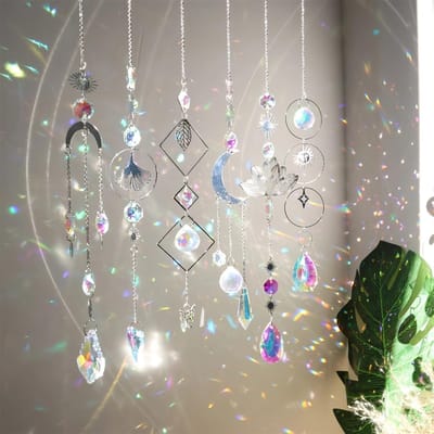 Solidchoice - Set van 6 Kristallen Zonvangers voor Raamdecoratie