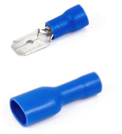 Stekkerhulzen Set - Kabelschoenen Connectoren - Elektrische Verbindingen - CE RoHS Gecertificeerd - 110 Stuks - Blauw