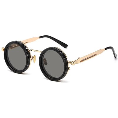 Ronde Zonnebril Bril Mannen ND9 Verstelbare Pasvorm Pasvorm Dimmen Zon Zonnebril Dames Vintage Punk Visserij Bril Buiten Zonnebrillen UV400 gray