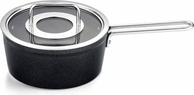 Fissler Adamant® - SCP Rond Antraciet Steelpan met Glazen Deksel- Roestvrijstaal - 16 cm