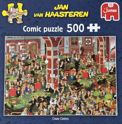 Crazy Casino Jan van Haasteren Comic Puzzle 500 stukjes Jumbo puzzel