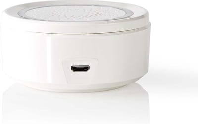 Nedis SmartLife Sirene - Netvoeding - 8 melodieën - 85 dB - Android / IOS - Wit