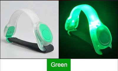 CHPN - Hardloopverlichting - LED Veiligheidsarmband - Safety Band - Sport/Hardloopband - Groen - Verlichting voor aan arm - Hardlopen in het donker -2 stuks