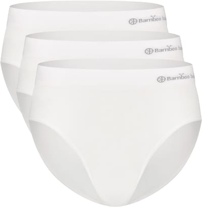 Bamboo Basics Naadloze Slip Belle - 3-pack - Witte Slip - Maat XL - Bamboe Ondergoed Dames Naadloos - Bamboe Slips