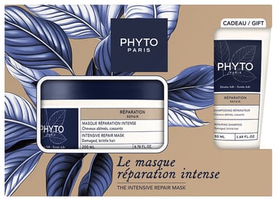 Phyto Réparation Masque Réparation Intense 200 ml + Shampoing Réparateur 50 ml Gratis