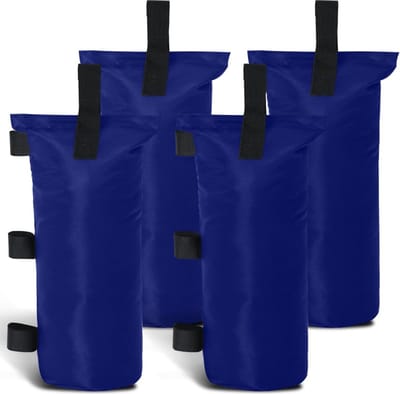 80 lbs Industriële Grade Zandzakken voor Gazebo's - Set van 4 Blauwe Gewichtszakken
