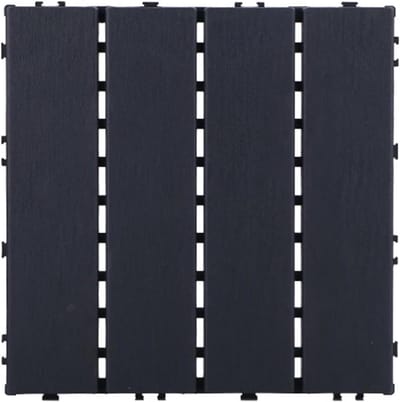 Composiet Terrastegels - Vloerdelen Buiten - Buitenruimte Verfraaien - Weerbestendig Ontwerp - 30x30 cm - Donkergrijs