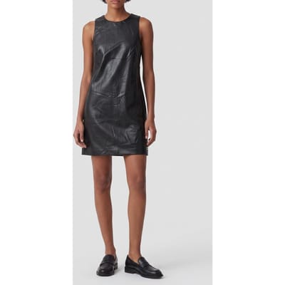 Calvin Klein Faux Leather Mini Dress Black Taglia: S | Abiti Mini Outlet | Donna | Nero
