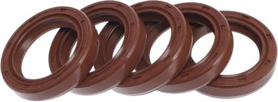 Dubbele Lip Olieafdichting met Roterende Veerstalen Afdichtingsring 25x35x7mm, Hoge Druk Rubber FKM, Set van 5 Stuks voor Diverse Toepassingen