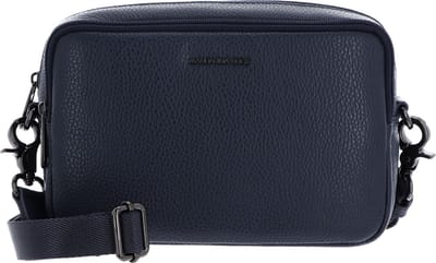 MANDARINA DUCK Leren Schoudertas Mellow Leather Crossbody Camera Bag Dress Blue Donkerblauw