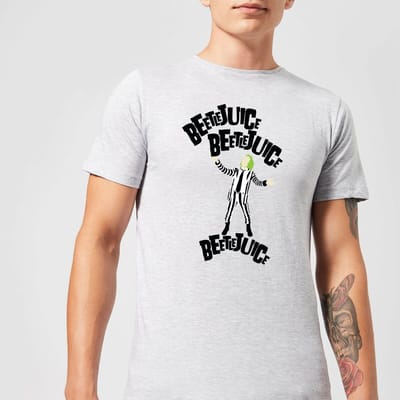 Beetlejuice Beetlejuice Beetlejuice Unisex T-Shirt - Grey - L - Grijs