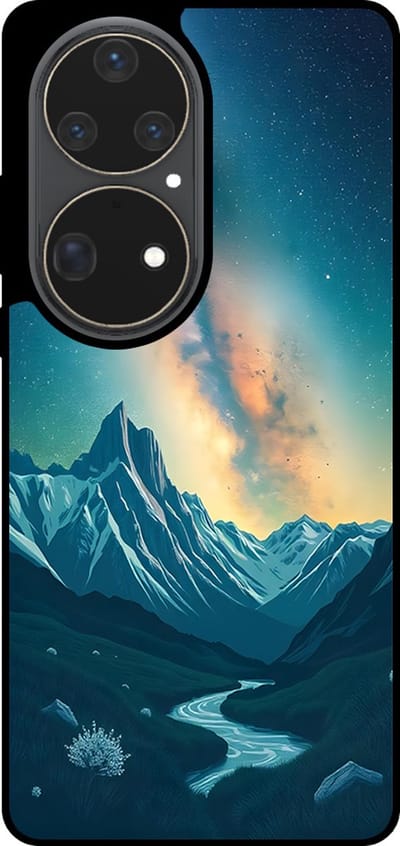 Smartphonica Telefoonhoesje Geschikt voor Huawei P50 Pro met Sterrenhemel Opdruk - TPU Backcover Case With Space And Milkyway Design geschikt voor Huawei P50 Pro