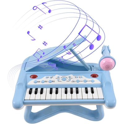 25 Toetsen Elektronisch Keyboard Piano Mini Muziekinstrument met 360 Graden Draaibare Microfoon