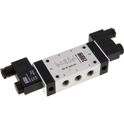 5/2 G1/4'' (G1/8'') Bi-Stabiel Magneetventiel Extern 230V AC 0-10bar/0-140psi Airtec