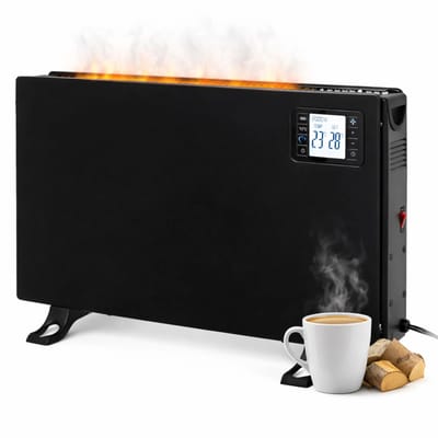 TURBO Convectorverwarmer met piloot, 2000W, temperatuuraanpassing. 5-37 ° C, LCD, timer, stil werkcomfort en veiligheid