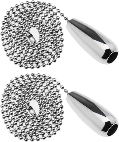 2x Ronde Trekketting Verlengsnoer 84.5cm voor Plafondlamp Badkamer Ventilator Schakelaar