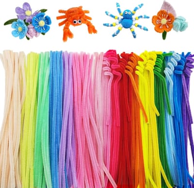 Chenilledraad 400 Stuks - Pijpenragers Knutseldraad - Bloemen Maken - Flexibel en Buigzaam - 30cm x 6mm - Gemengde Kleuren