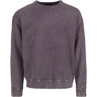 R.E.D. Rock-Engineered Design Paarse sweater met open naad bij de hals - Heren - L