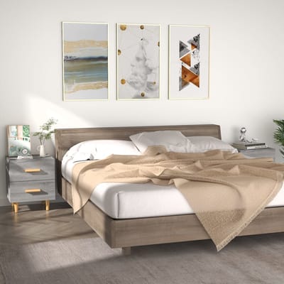 vidaXL - Nachtkastjes - 2 - st - 40x35x47,5 - cm - grijs - sonoma - eikenkleurig