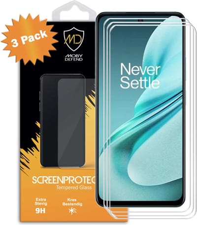 3-Pack MobyDefend Screenprotectors - Geschikt voor OnePlus Nord N30 SE - Case-Friendly Screensaver - Gehard Glas