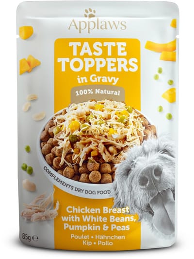 Applaws Dog Taste Toppers Kip met witte bonen in jus 85 gr. - per 12 stuks