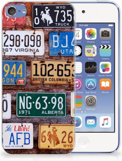 Apple iPod Touch 5 | 6 Siliconen Hoesje met foto Kentekenplaten
