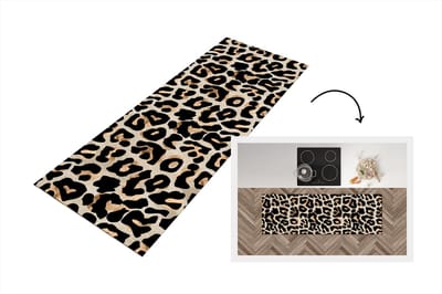 Keukenloper - Loper keuken - Luxe - Dierenprint - Panter - 150x50 cm - Keukenloper vinyl