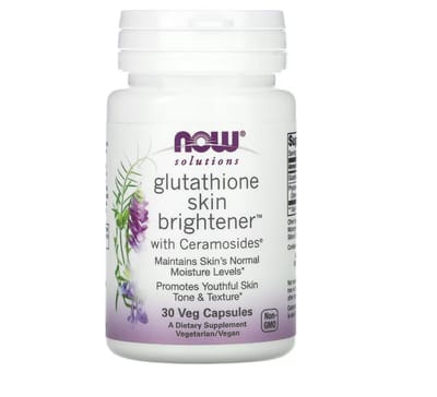 NOW Foods, Solutions, Glutathione Skin Brightener, 30 Veg Capsules