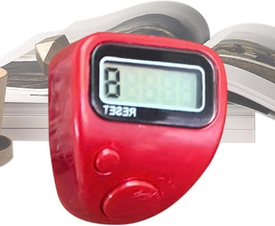 Vinger Teller - Digitale Klikker - Activiteiten Tellen - Stil Vijfcijferig Display - Verstelbaar - Rood