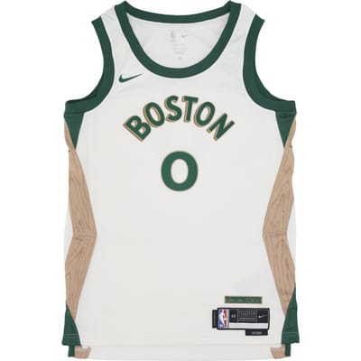 Basketbaltanktop voor heren Nba City Edition 2023/24 Swingman Jersey No 0 Jayson Tatum Boscel Sail
