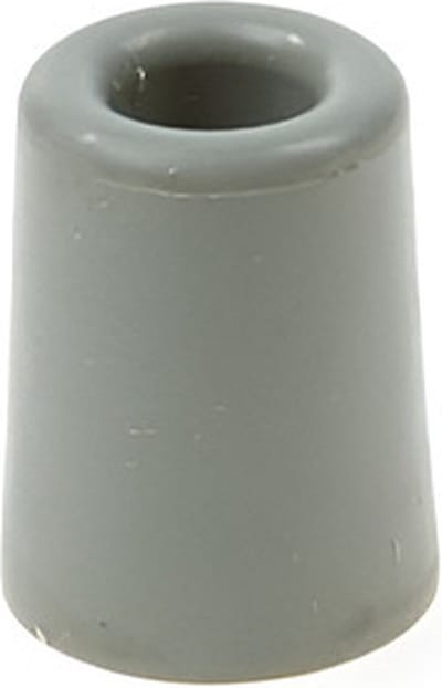 Deurbuffer - rubber - grijs - 50 x 30 mm - deurstopper met schroef bevestiging